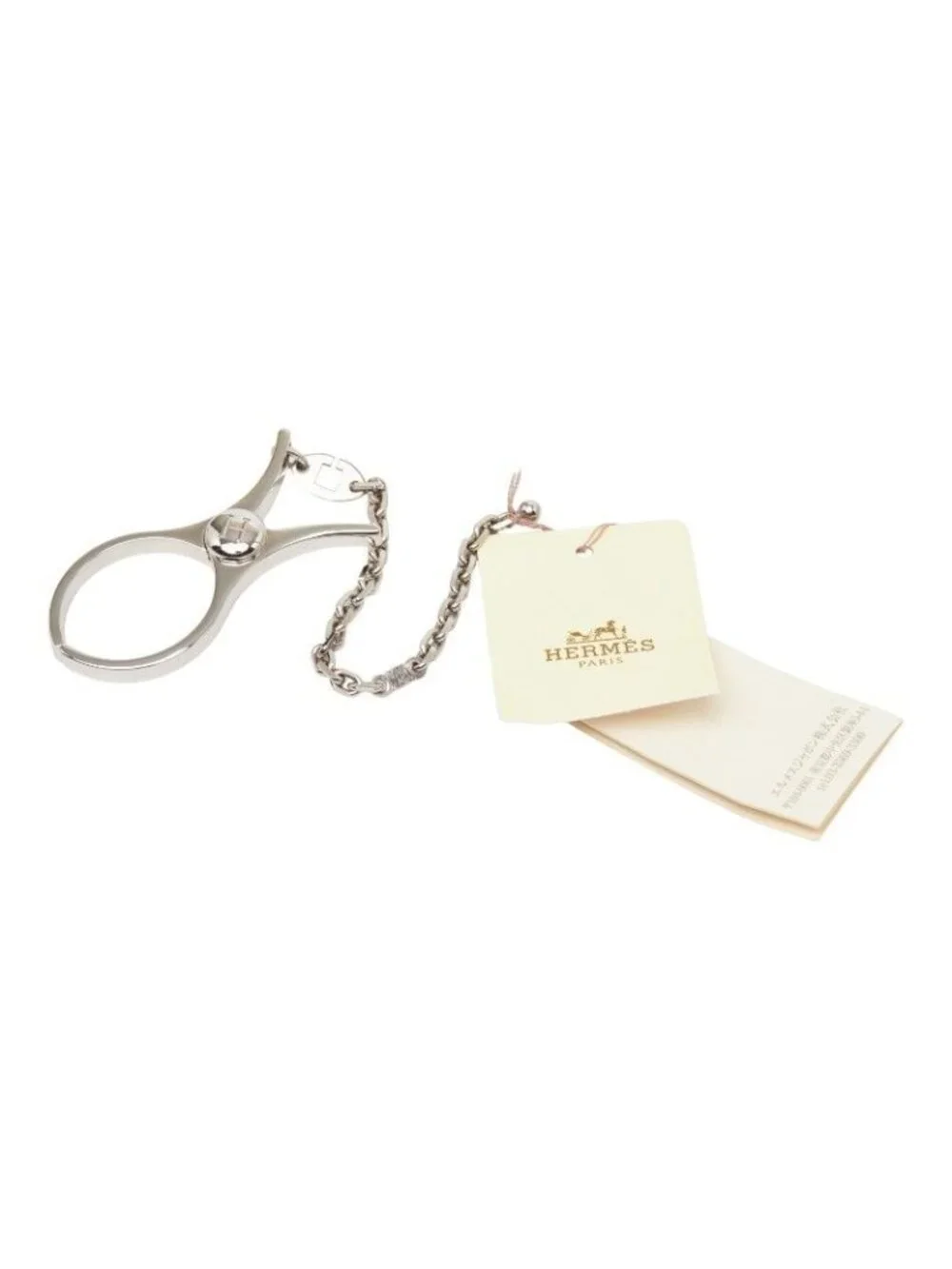 Hermes Phil Glove Holder Silver Metal Gloves